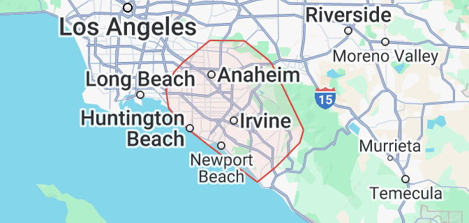 A map showing the location of the location of the beach
